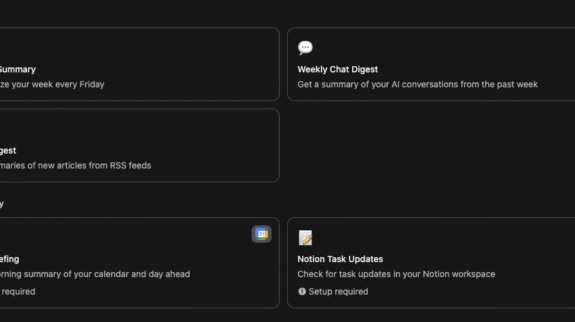 CoChat dashboard showing how to set up AI automations with a plain-language prompt on a schedule