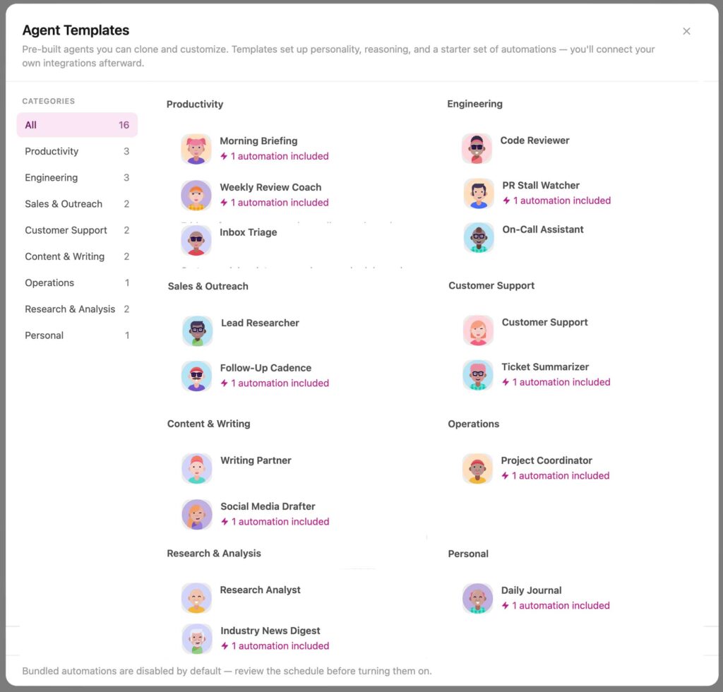CoChat Shared AI Agent Templates