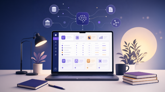 Blog-Header-The-Students-Guide-to-AI-Powered-Study-tools-That-Actually-Work AI study tools dashboard showing literature review, flash cards, and equation sheet