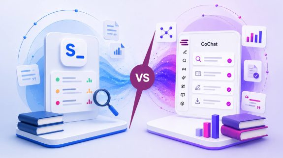 CoChat-vs-Scite_-hero-tiny CoChat vs Scite: Scite's supporting, contrasting, and mentioning citations beside CoChat's verified research workspace